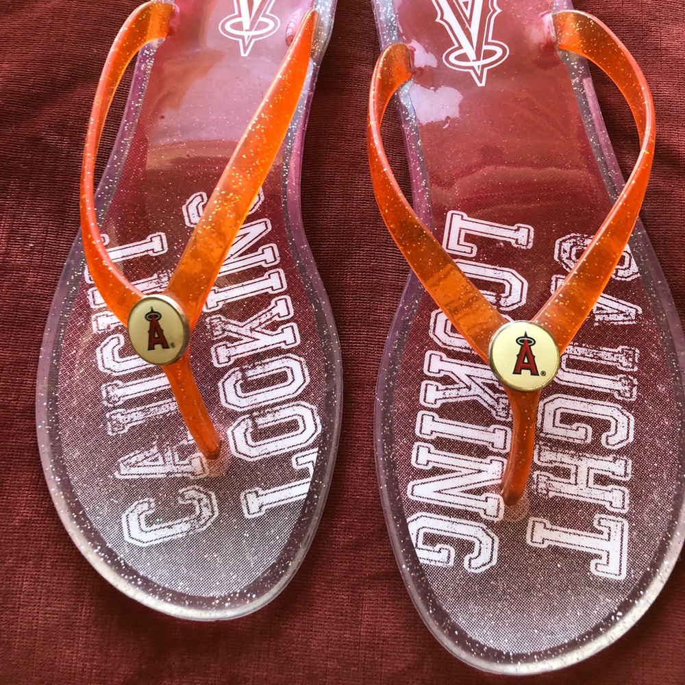 Angels Baseball gel flip flops